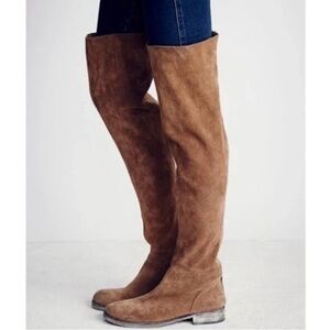 Free People Brown Over the Knee Boots